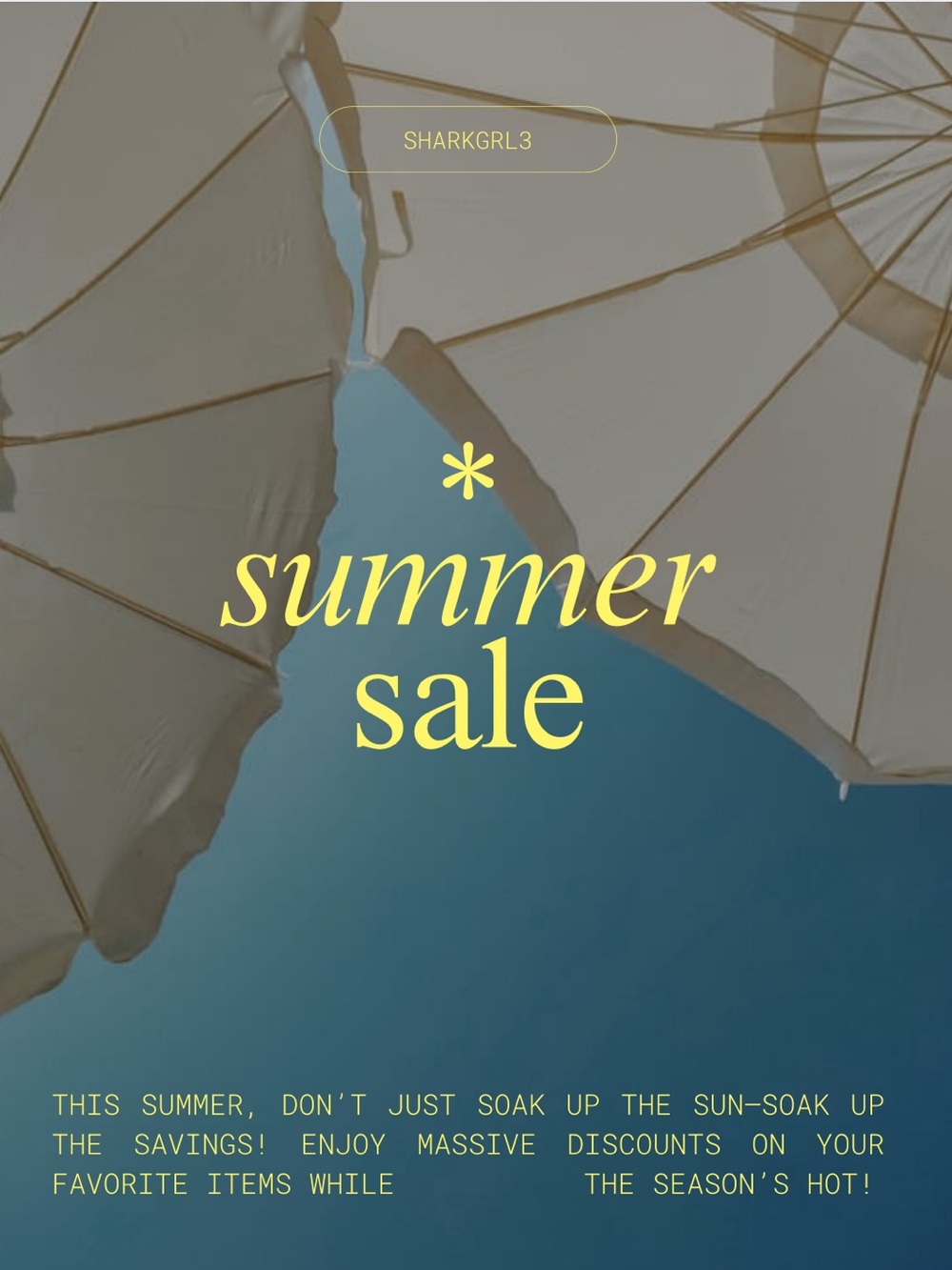 SUMMER SALE EVERYTHING MUST GO